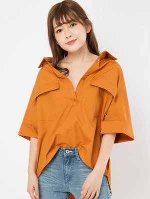 CECIL McBEE バックレーススキッパーシャツ