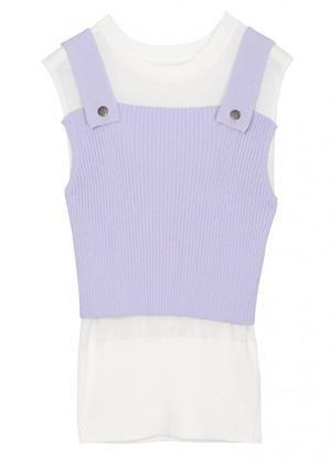 AMERI VINTAGE MEDI DOUBLE LAYERED KNIT TOP