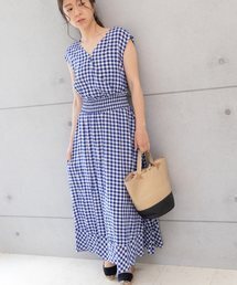 PREFERIR ギンガムチェック カシュクール ワンピース