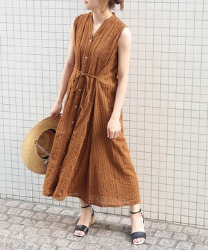 ROPE’ mademoiselle インド綿ハシゴレースワンピース