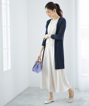 ROPE’ ラメリブロングカーディガン