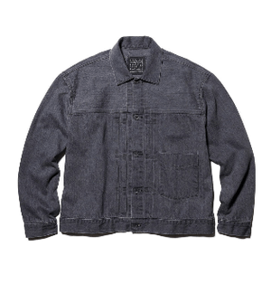 KURO Black Big Denim Jacket