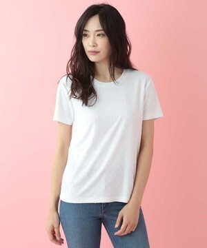 TARA JARMON 【洗える】ドットジャージーカットソー IMPORTED