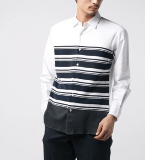 FREDY&GLOSTER ニット切替シャツ