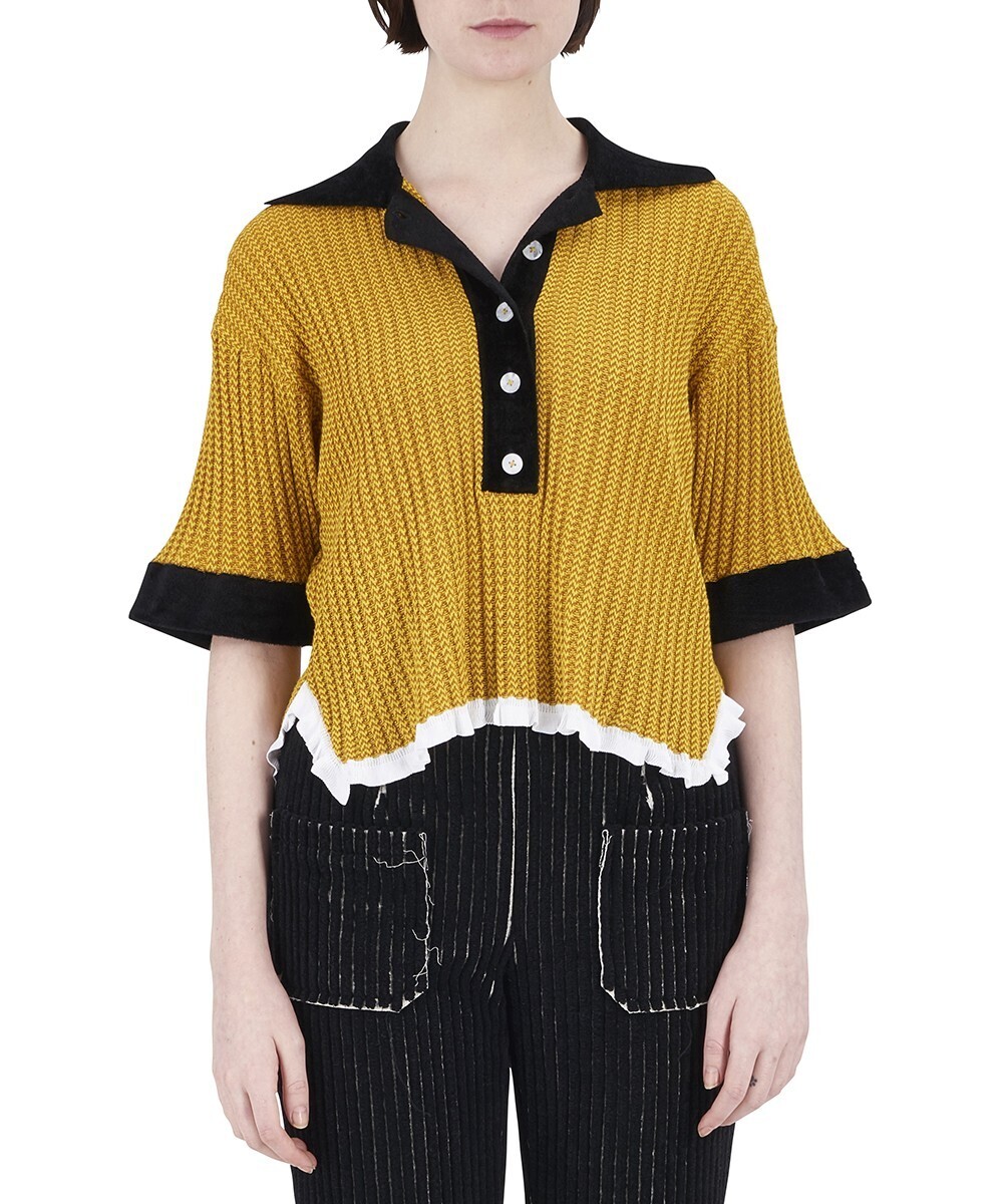 AKANE UTSUNOMIYA KNIT POLO SHIRT