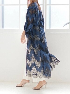 LADYMADE ナチュラルレーススカラップガウン