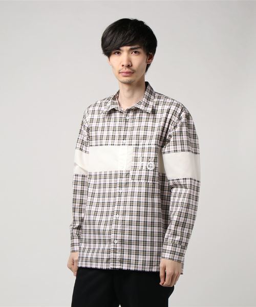 lot holon check embroidery shirt