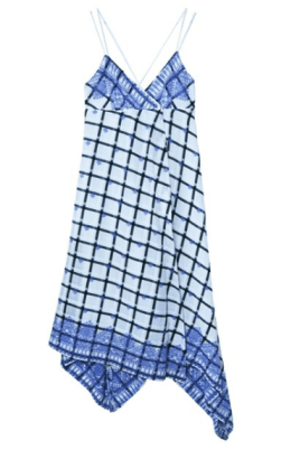 AULA AILA EMBROIDERY CHECK DRESS