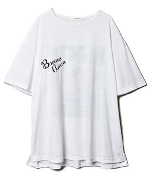 REDYAZEL Bonneamie刺繍バックプリントTシャツ