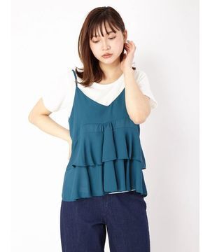 CECIL McBEE インナー付きフリルキャミ