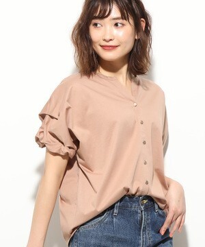 ViS 【Silky smooth touch】【前後2WAY】袖ねじれプルオーバー