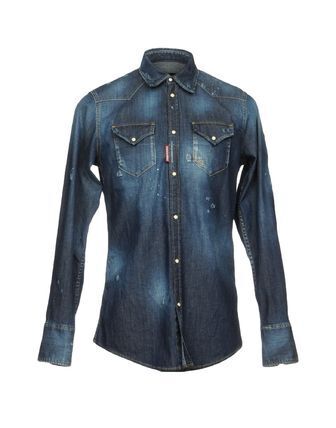 Dsquared2 ダメージ加工&ストレッチ デニムシャツ