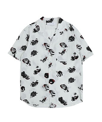 DIET BUTCHER SLIM SKIN Grey Eat Fruits Shirt