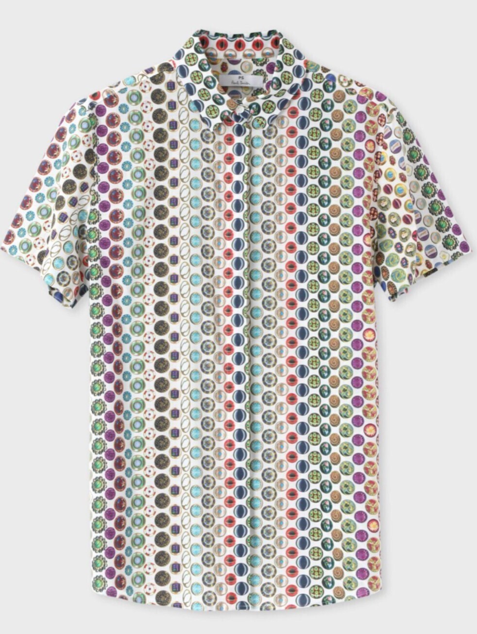 Paul Smith プリンテッド コットン ボタン ストライプ シャツ