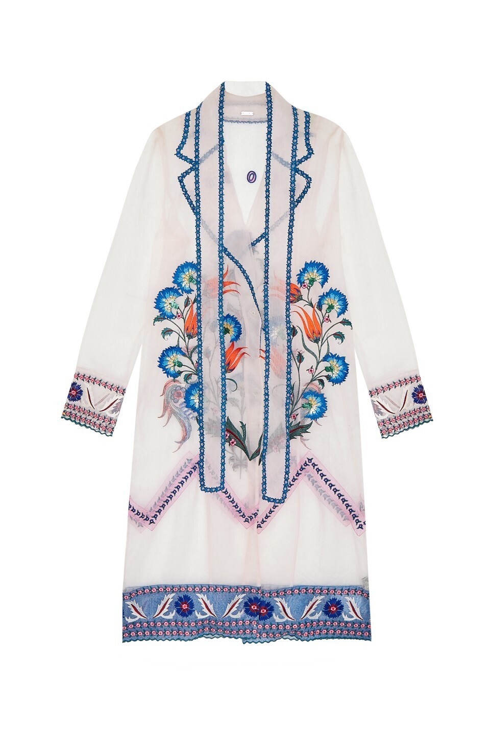 kloset Embroidered Organza Robe