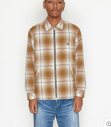 NUMBER (N)INE OMBRE CHECK ZIP BLOUSON