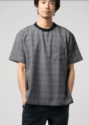 SLICK グレンチェックTシャツ