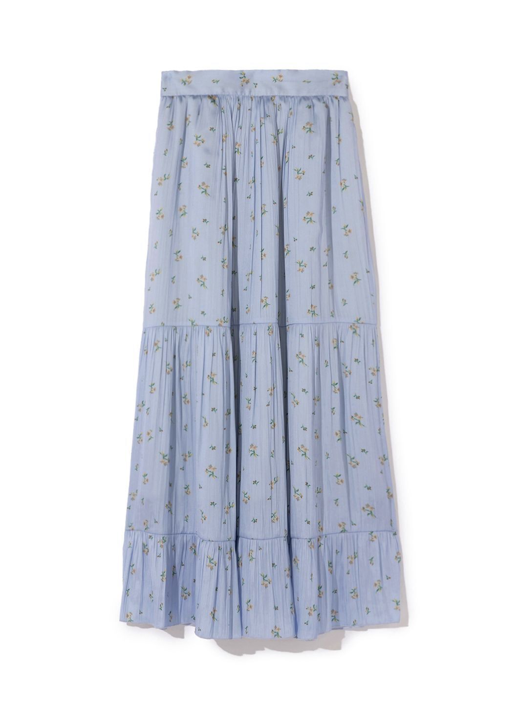 COEL Original Flower Print Pleats Tiered Skirt