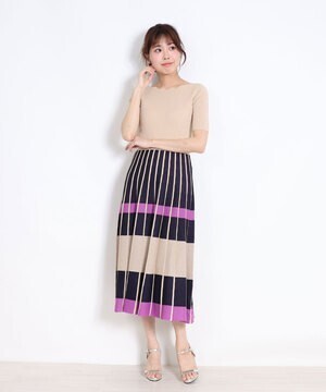RACEA マルチカラーニットワンピース | &amp;amp;ON JIONE STORE | ジオン商事 公式オンラインストア