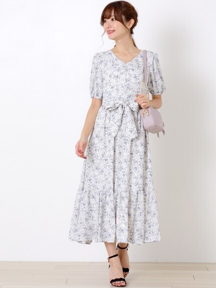 MISCH MASCH 花柄5分袖ワンピース