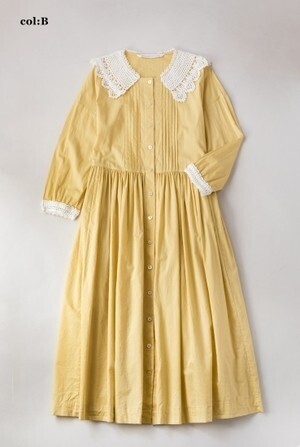 Jane Marple クロッシュレースカラーのタブリエドレス