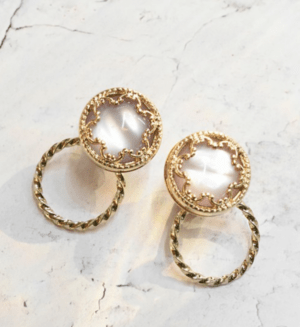 GOLDY 1180105 A クラシカルボタン 2WAY ピアス