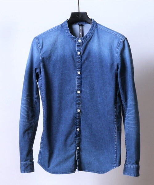wjk denim band collar sh (used)