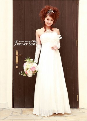Forever story ウエディングドレス，エンパイアライン