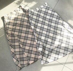 MEW’S REFINED CLOTHES 斜めチェックミモレスカート
