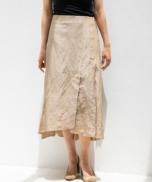 Brahmin リネン混ランダムAラインスカート