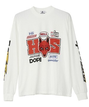 HYSTERIC GLAMOUR HYS SPEEDSTER pt リブ付Tシャツ