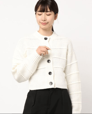 IENA LA BOUCLE ローゲージショート カーディガン