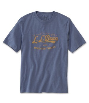 L.L.Bean ジャパン・フィット レイクウォッシュ・オーガニック・コットン・グラフィック・ティ、エル・エル・ビーン・ロゴ