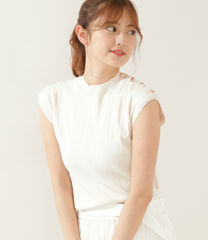 JILL by JILLSTUART リブモックネックニット