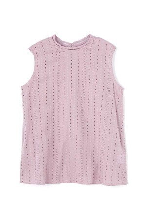 N.(N. Natural Beauty Basic) コットンレースノースリブラウス