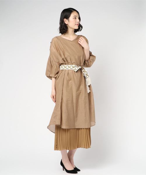 Re.Verofonna レイヤードプリーツワンピース