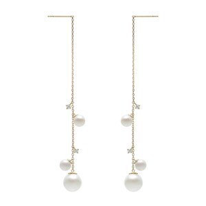 ポンテヴェキオ K18YGアコヤパール/ダイヤモンドピアス | Ponte Vecchio Online Shop