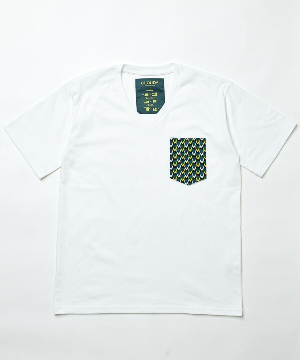 CLOUDY Pocket T-SHIRTS Vneck 022