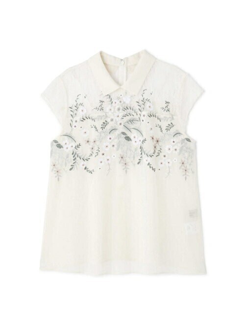 JILLSTUART クロエエンブロイダリー襟付きブラウス