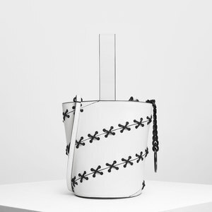 CHARLES & KEITH Lacing Detail Bucket Bag