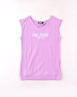 ZIDDY リブカットソーロゴTシャツ