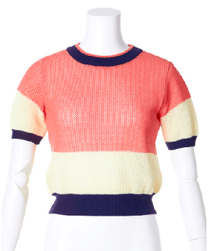 Lily Brown メッシュニットプルオーバー