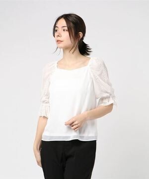 MISCH MASCH 袖刺繍ブラウス