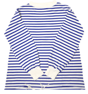 vent blanc PABLOボーダー モックネック プルオーバー