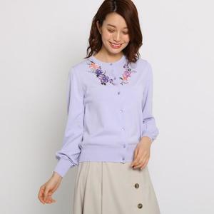SunaUna フラワー刺しゅうカーディガン