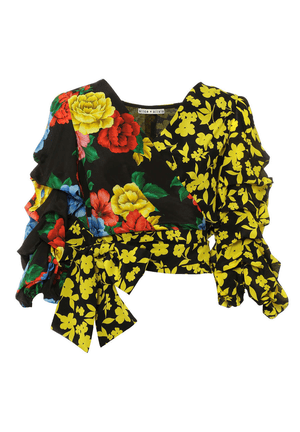 Alice + Olivia DOMINICA REVERSIBLE WRAP TOP