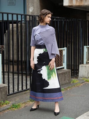 BELLE PAINT A-LINE SKIRT