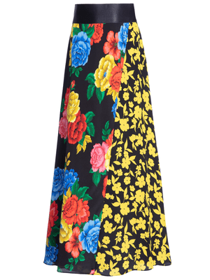Alice + Olivia NANETTE MOCK WRAP MIDI SKIR