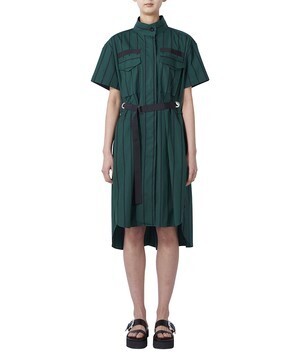 sacai STRIPED SHIRTING DRESS