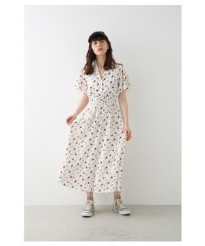 Avan Lily Half SleeveシャロンローズレースアップOP
